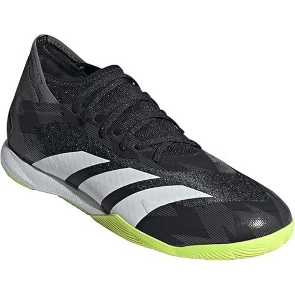 ADIDAS Predator Accuracy.3 IN Black Grey White Yellow Indoor Soccer Shoes Mens 8